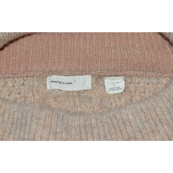 A8 Auth SLEEPING ON SNOW Pink Wool & Alpaca Hair Blend Pullover Sweater Size L - Picture 5 of 6